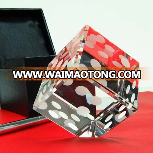 crystal dice paperweight, crystal dice gifts, crystal glass dice giveaway