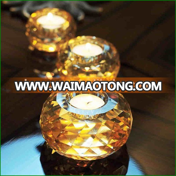 2017MOST Exquisite crystal diamond glass diamond holders tealight candle holders for wedding favors